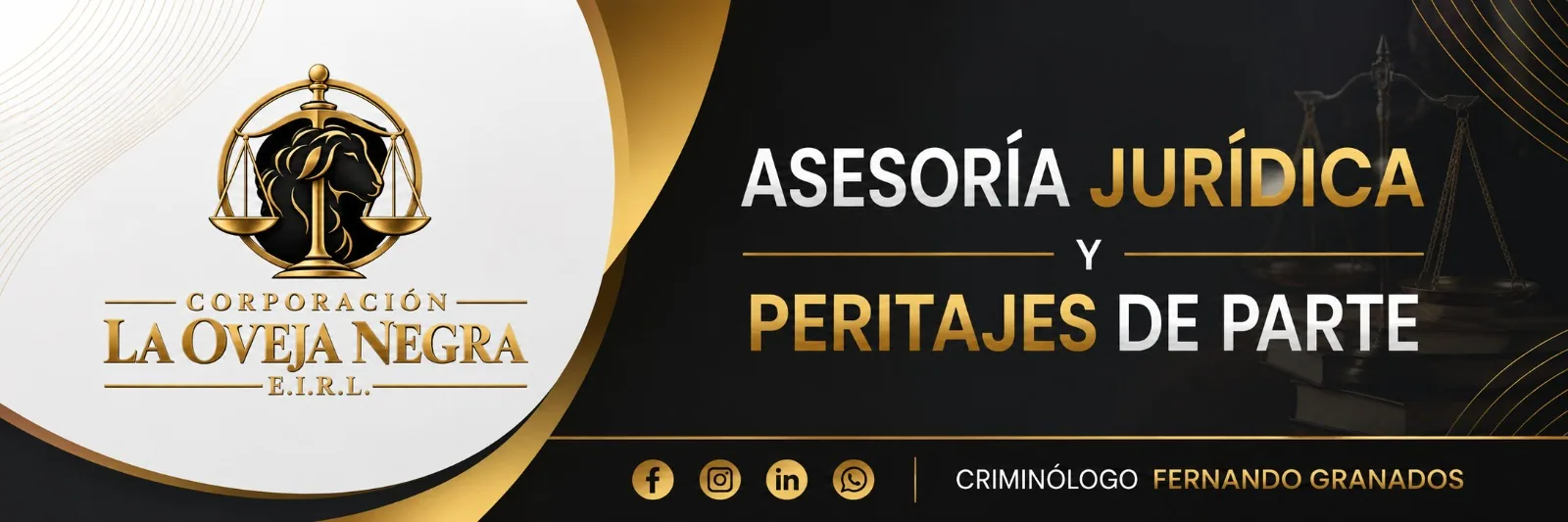 Corporación La Oveja Negra — Asesoría Jurídica y Peritajes de Parte. Criminólogo Fernando Granados